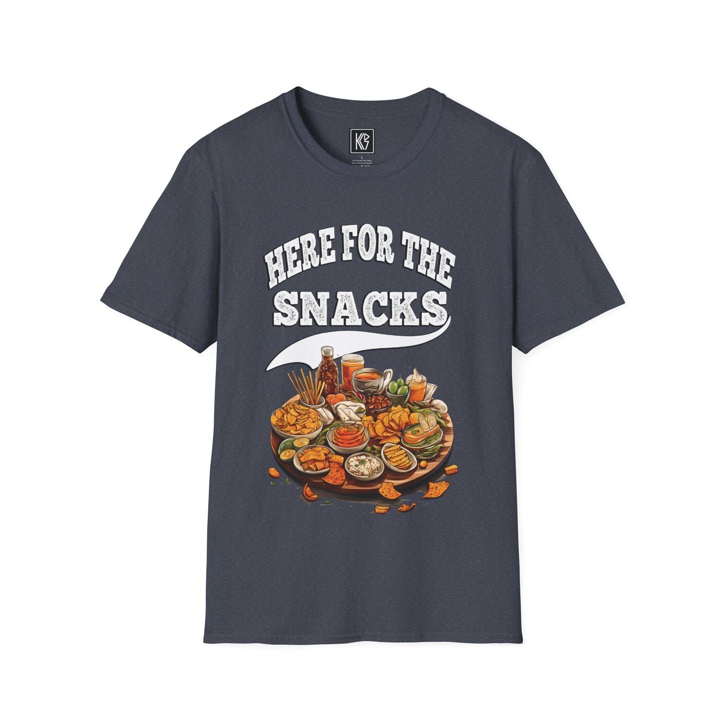 Here for the snacks Graphic Tee Softstyle by KGD Prints