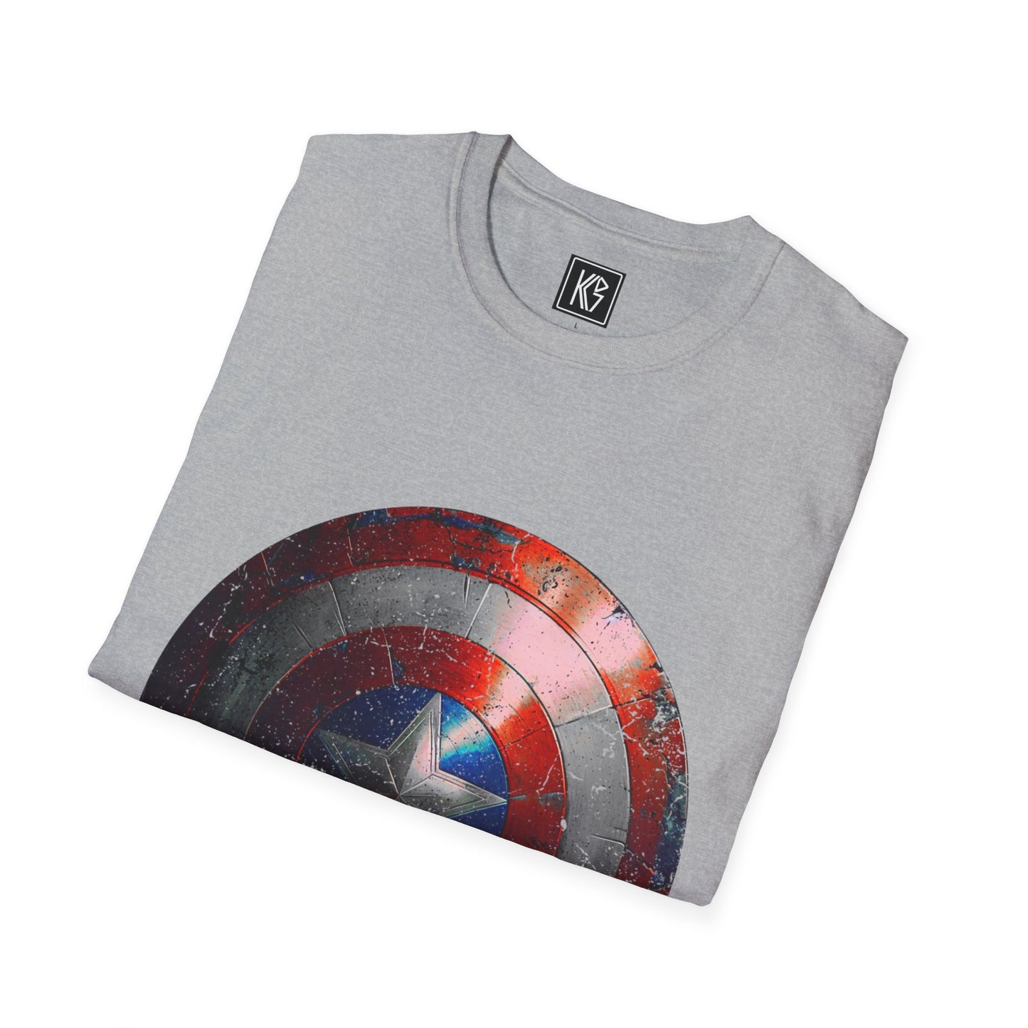 Captain America Shield Graphic Tee Softstyle by KGD Prints