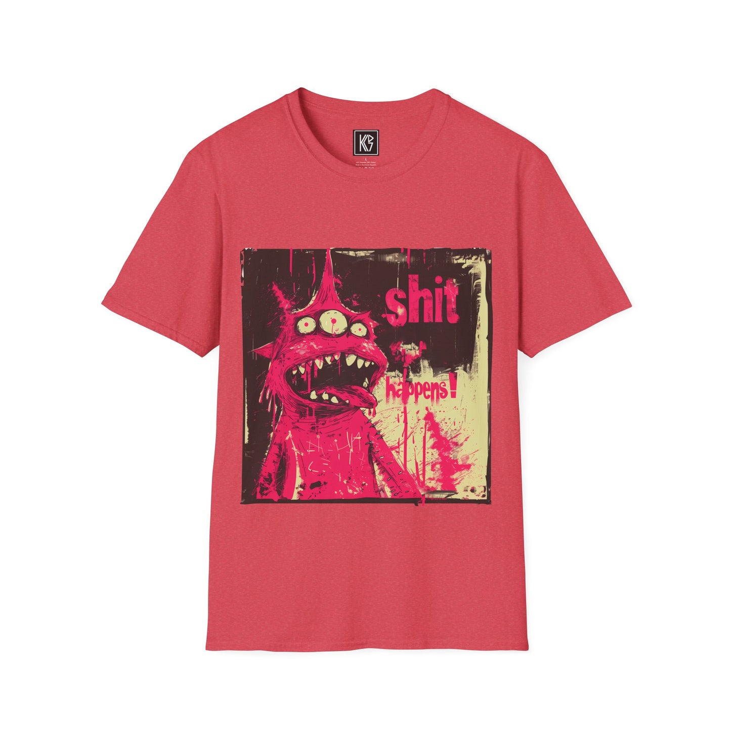 Shit Happens Alien Graphic Tee Softstyle by KGD Prints