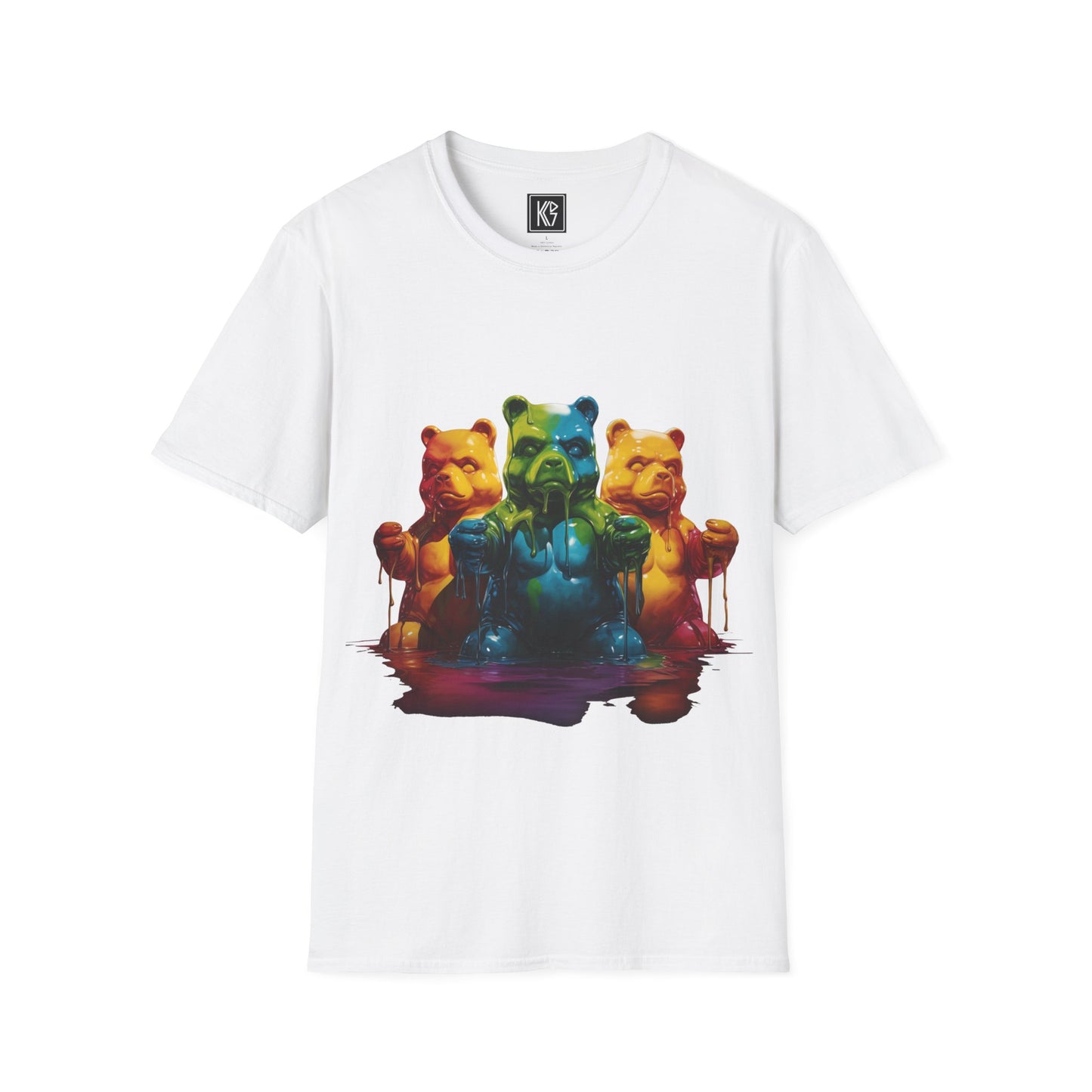 Gummy Bears Melt Graphic Tee Softstyle by KGD Prints