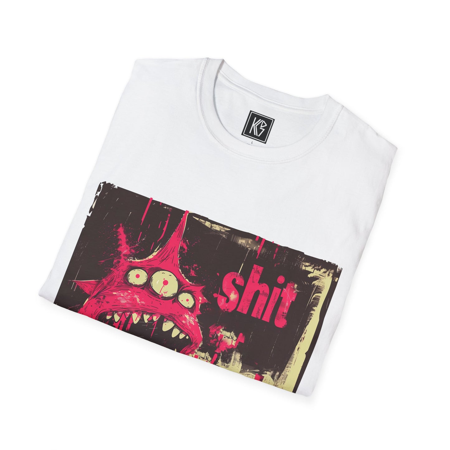Shit Happens Alien Graphic Tee Softstyle by KGD Prints