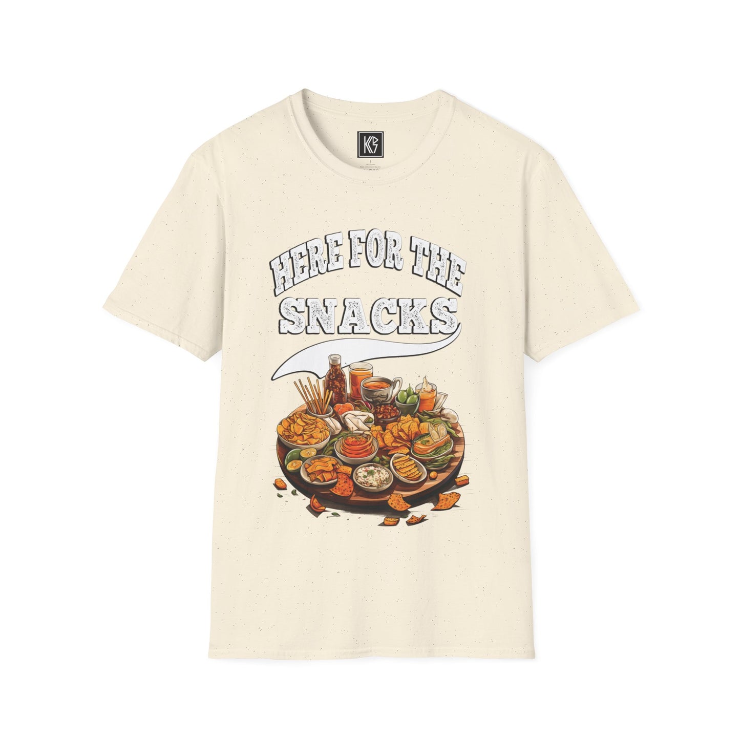 Here for the snacks Graphic Tee Softstyle by KGD Prints