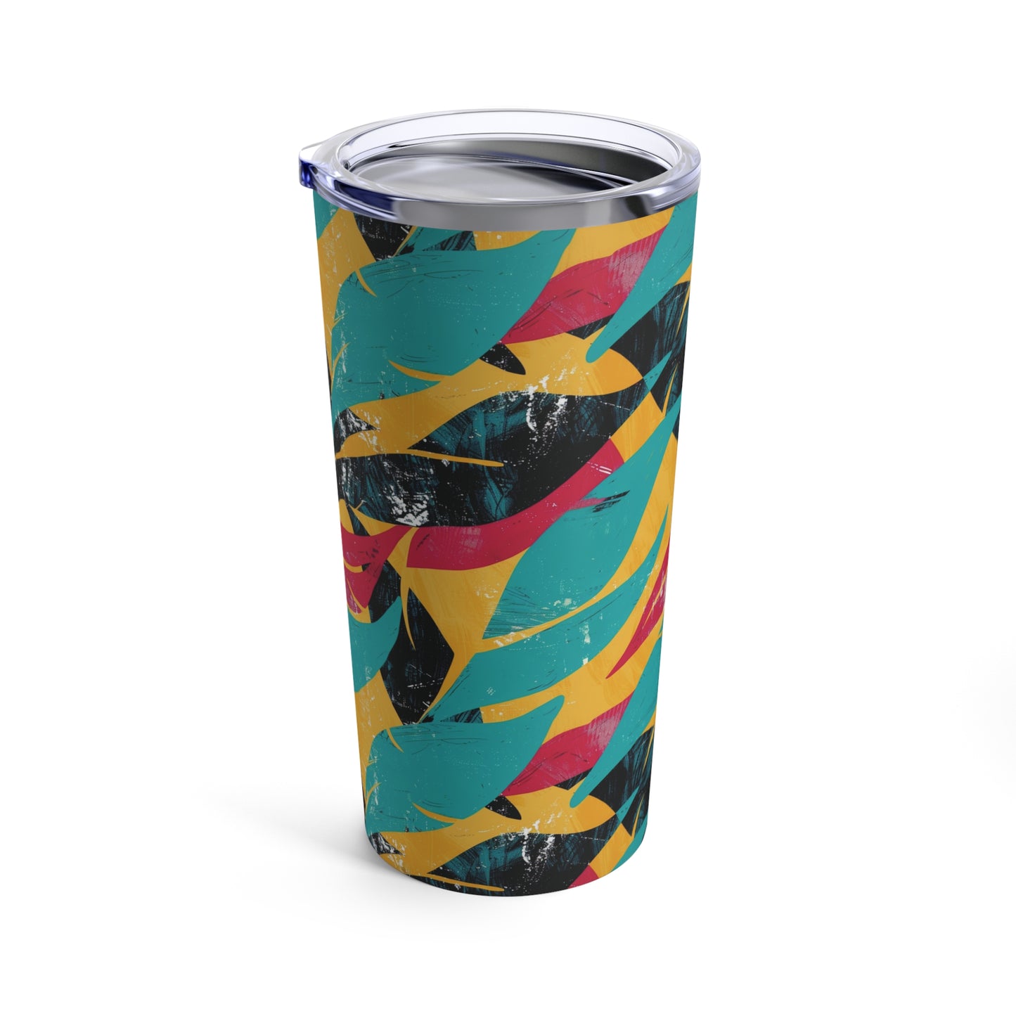 Tropical Leaf Pattern Tumbler 20oz colorful Seamless
