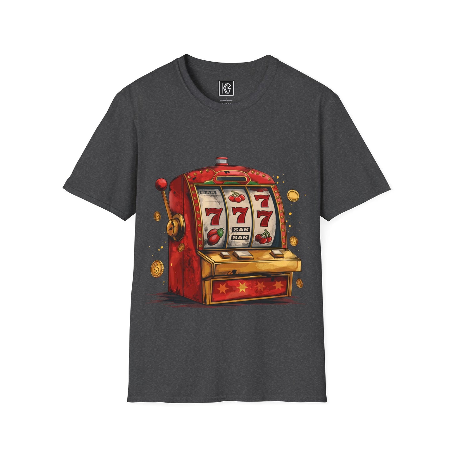 Lucky 777 slots Graphic Tee Softstyle by KGD Prints
