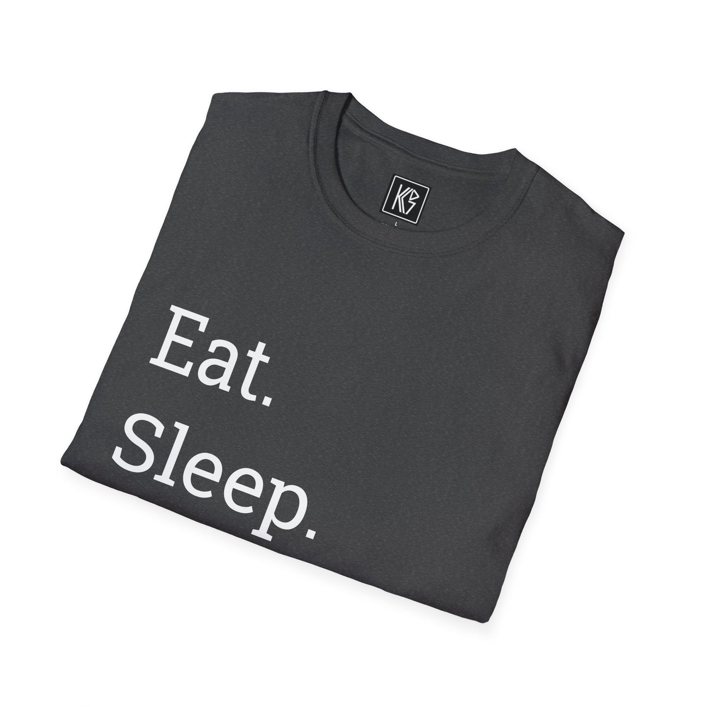 Eat sleep love repeat Graphic Tee Softstyle by KGD Prints
