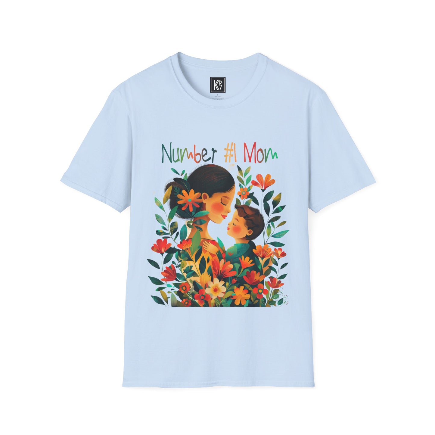 Number 1 Mom Graphic Tee Softstyle by KGD Prints