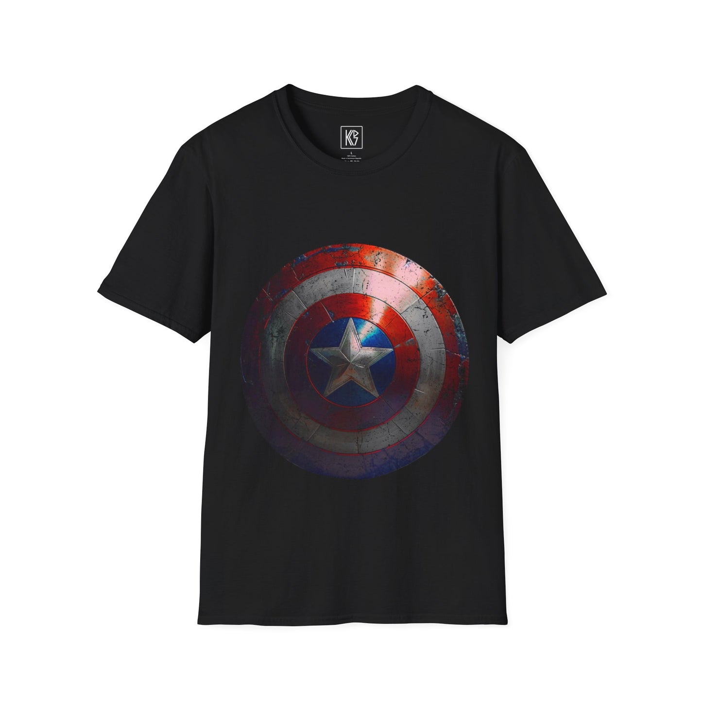 Captain America Shield Graphic Tee Softstyle by KGD Prints