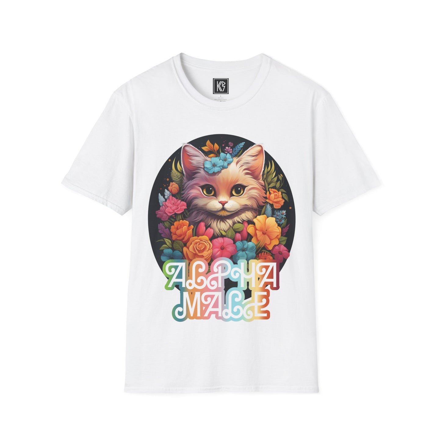 Alpha Male Kitty Graphic Tee Softstyle by KGD Prints