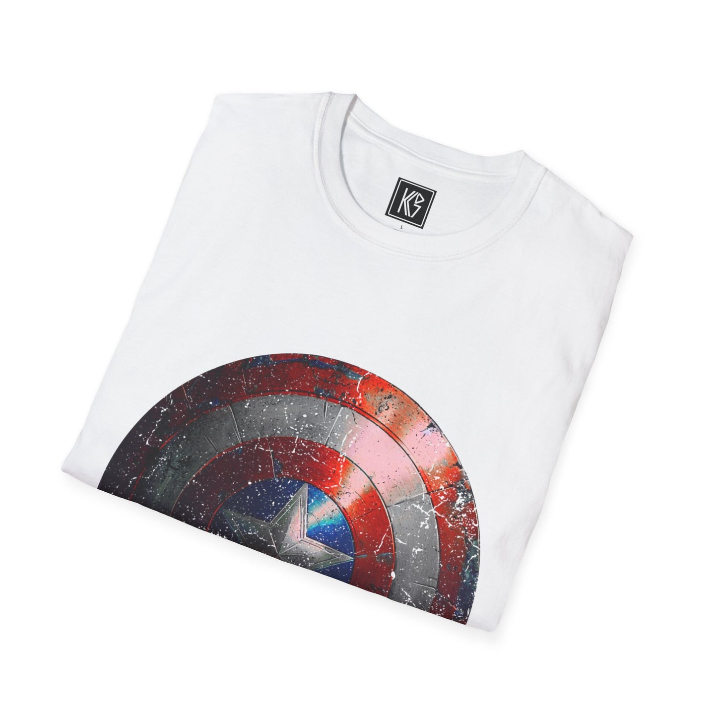 Captain America Shield Graphic Tee Softstyle by KGD Prints