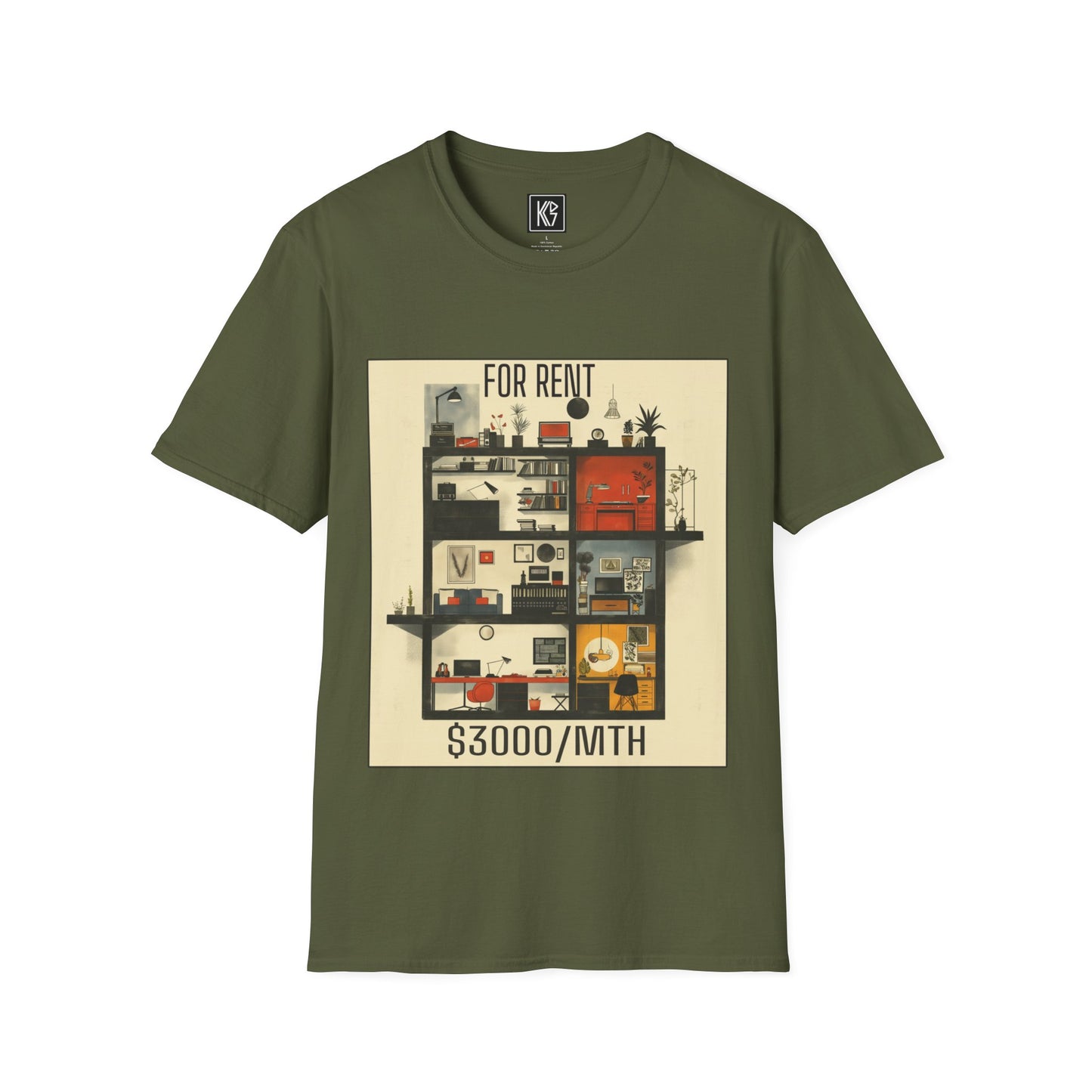 Rent for life Graphic Tee Softstyle by KGD Prints