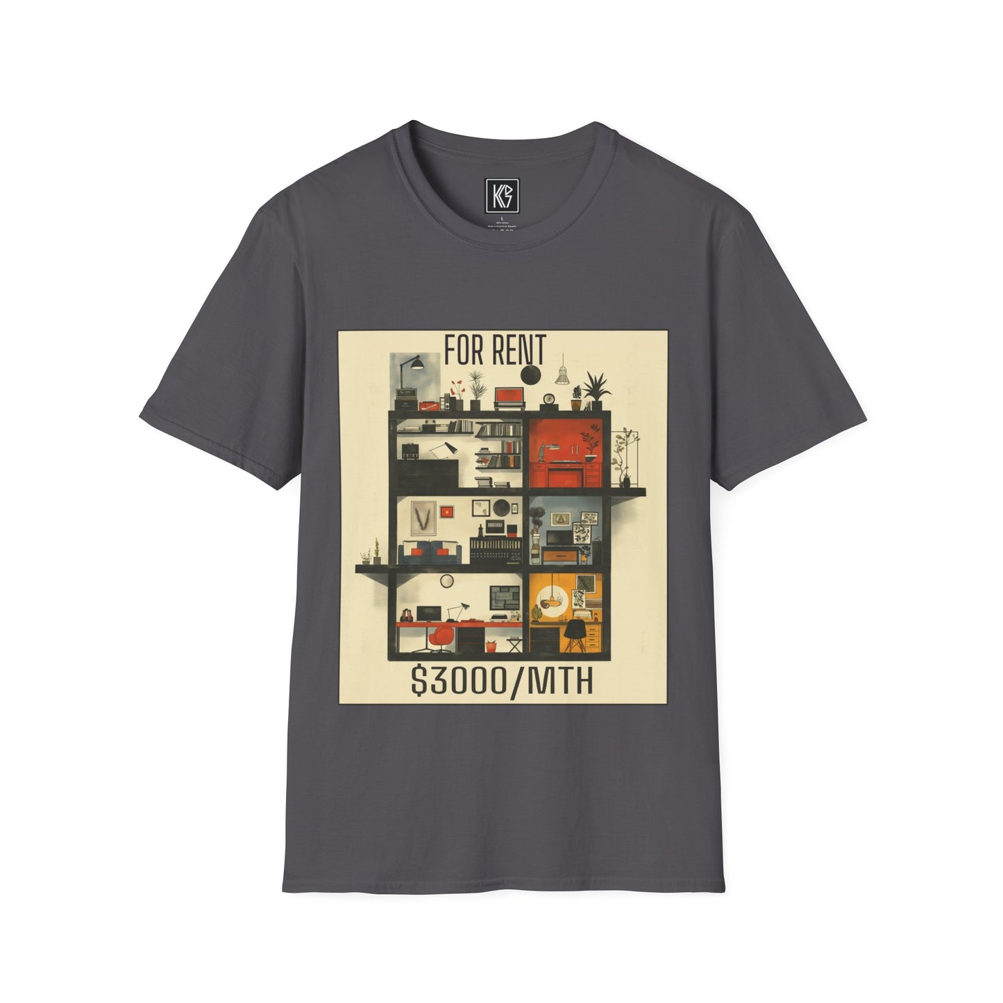 Rent for life Graphic Tee Softstyle by KGD Prints