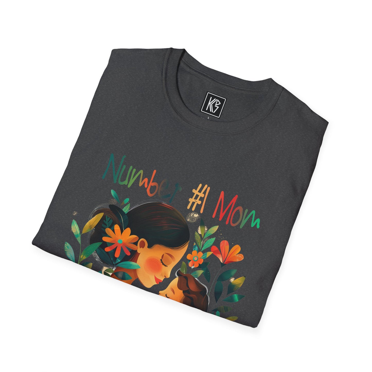 Number 1 Mom Graphic Tee Softstyle by KGD Prints