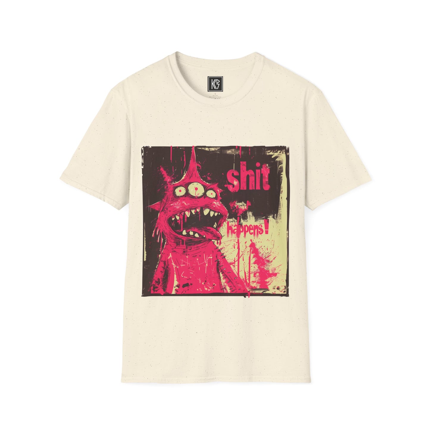 Shit Happens Alien Graphic Tee Softstyle by KGD Prints