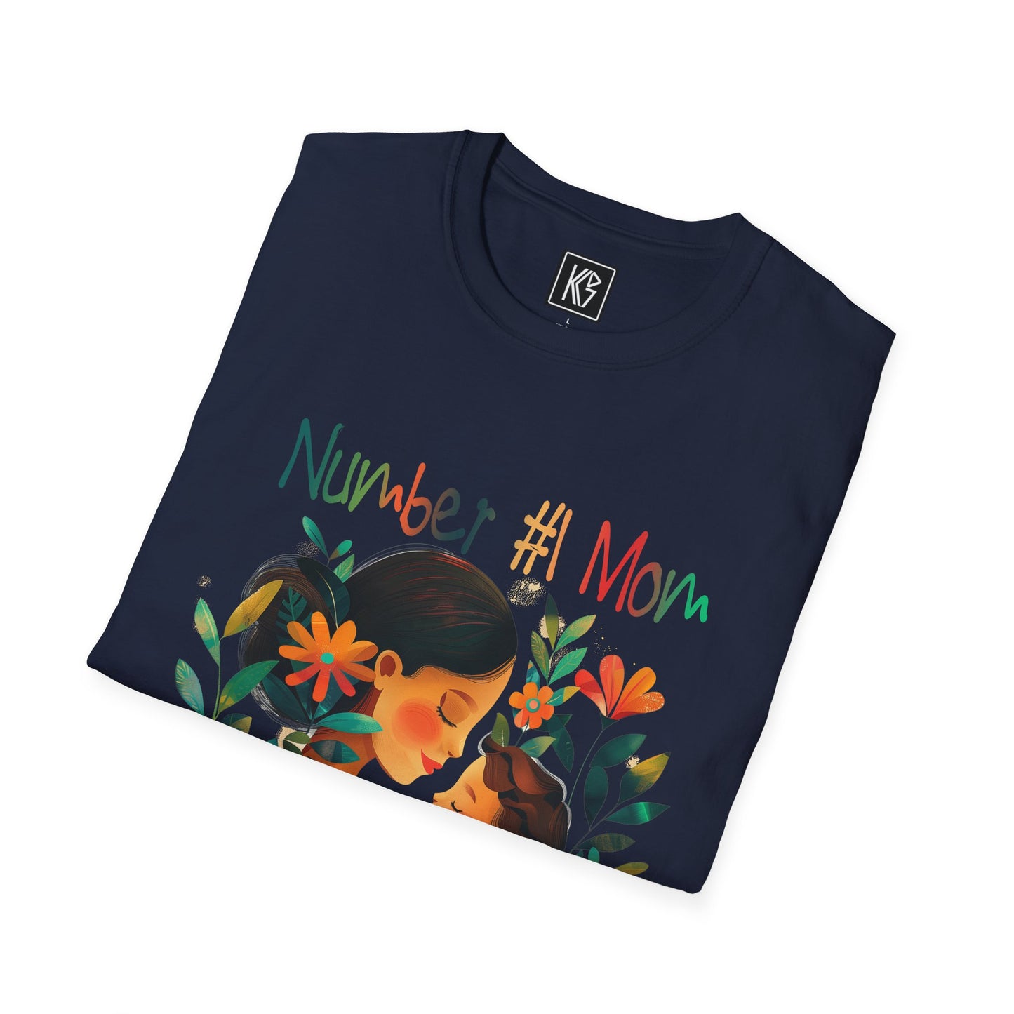 Number 1 Mom Graphic Tee Softstyle by KGD Prints
