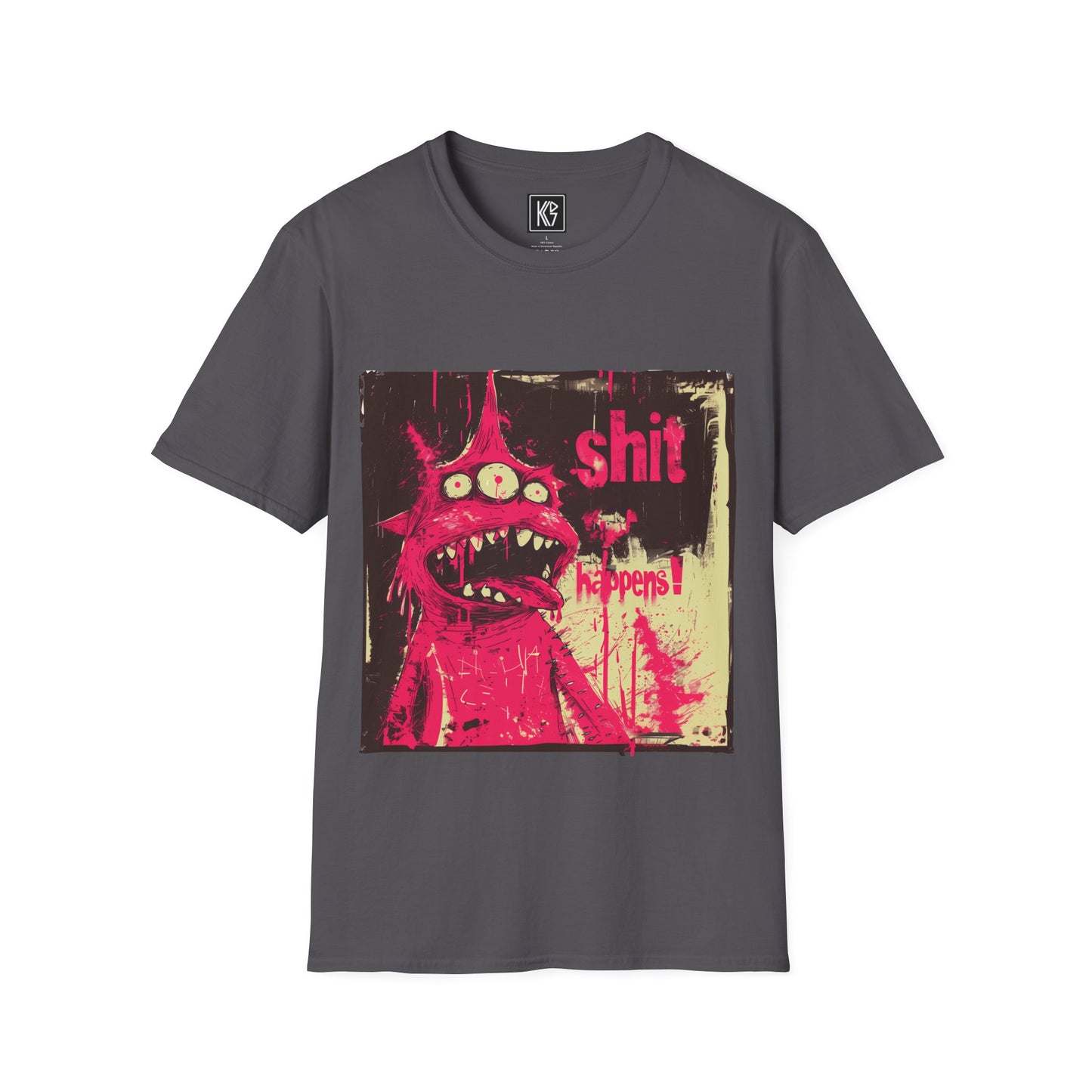 Shit Happens Alien Graphic Tee Softstyle by KGD Prints