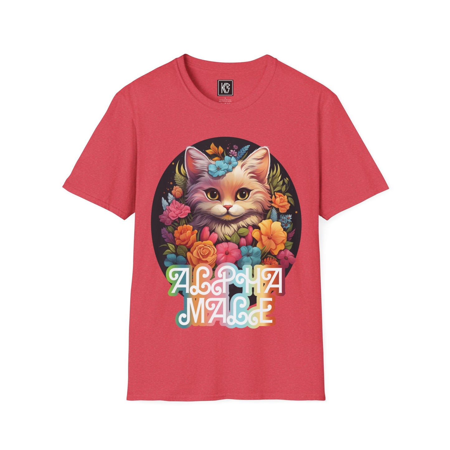 Alpha Male Kitty Graphic Tee Softstyle by KGD Prints