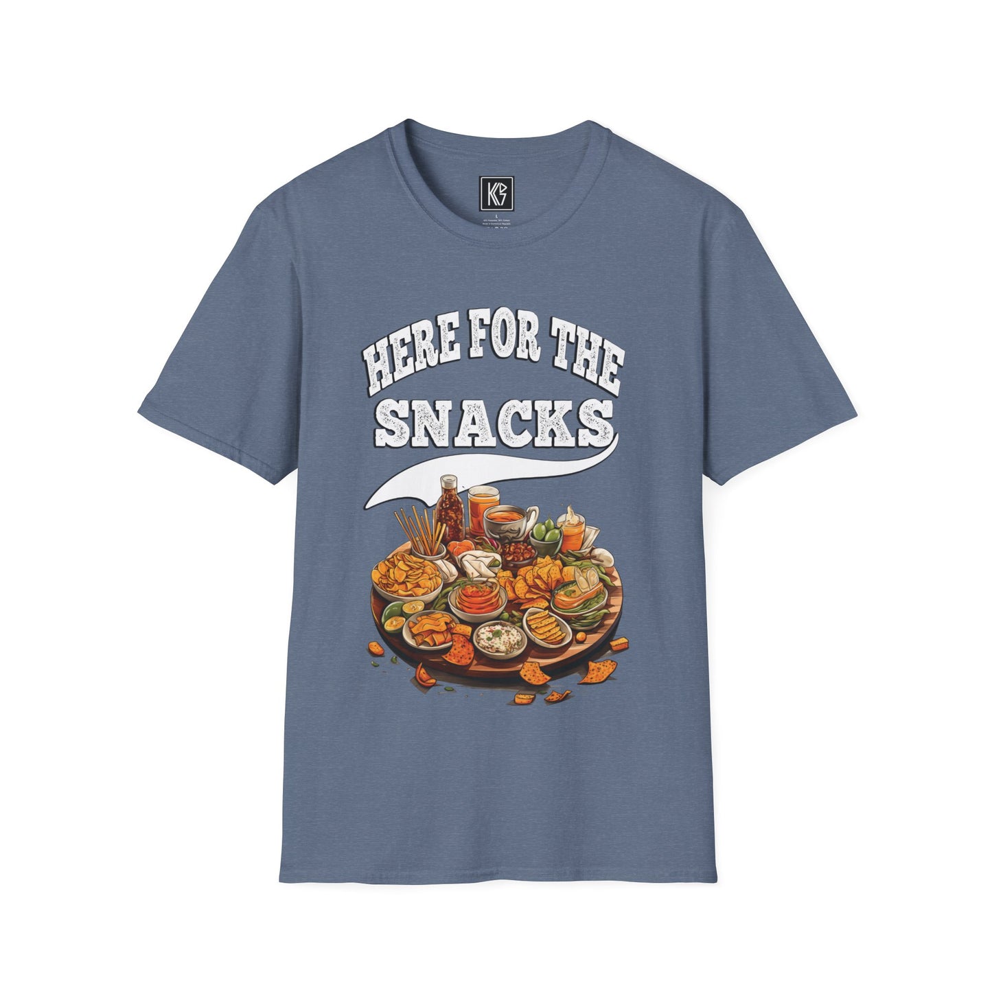 Here for the snacks Graphic Tee Softstyle by KGD Prints