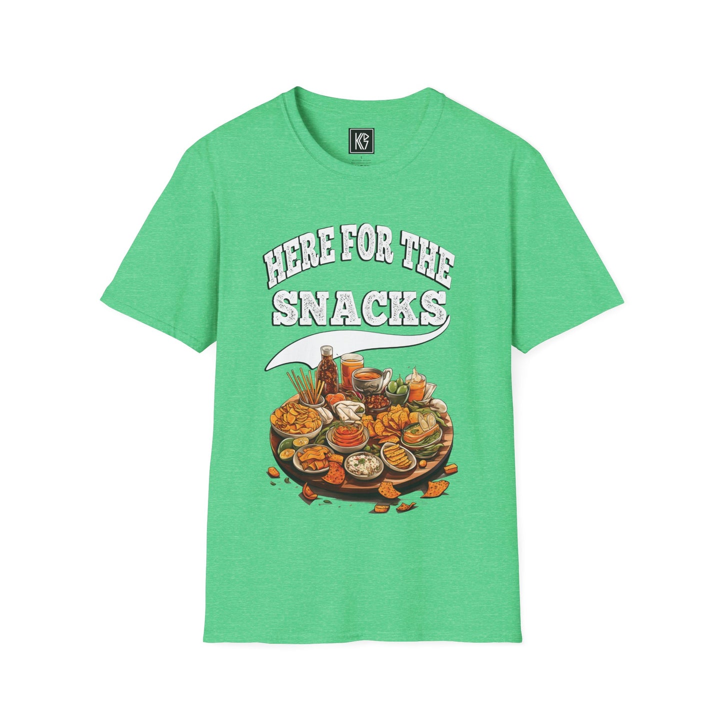 Here for the snacks Graphic Tee Softstyle by KGD Prints