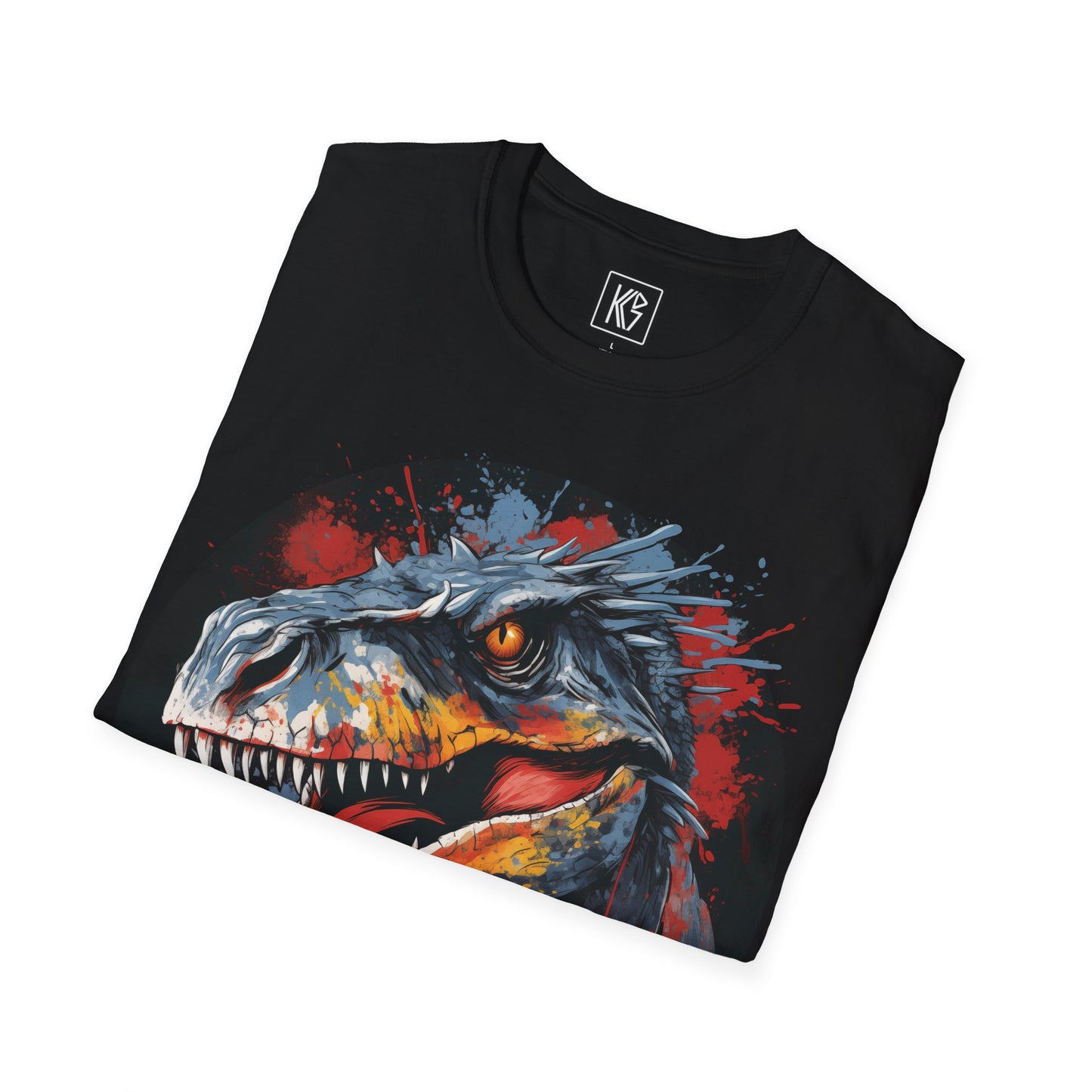Raptor 2 Dinosaur Graphic Tee Softstyle by KGD Prints