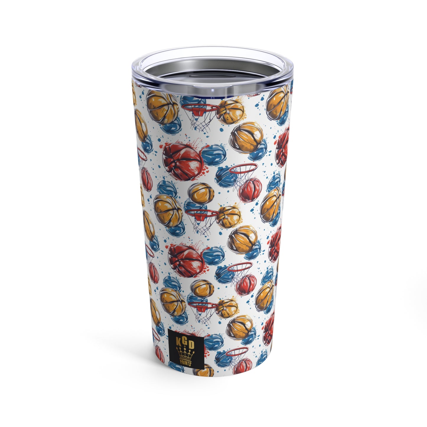 Baskets of Basketballs pattern Tumbler 20oz Seamless