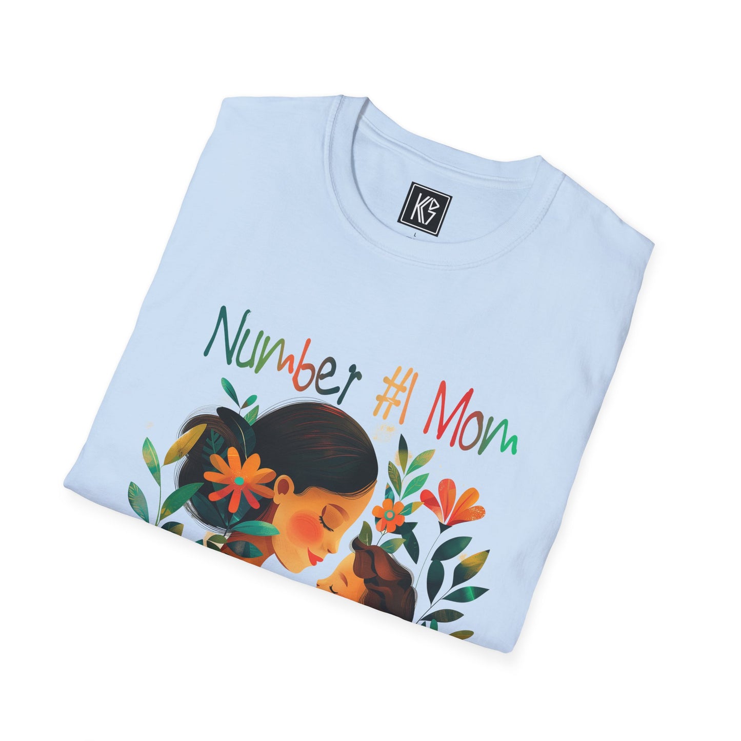 Number 1 Mom Graphic Tee Softstyle by KGD Prints