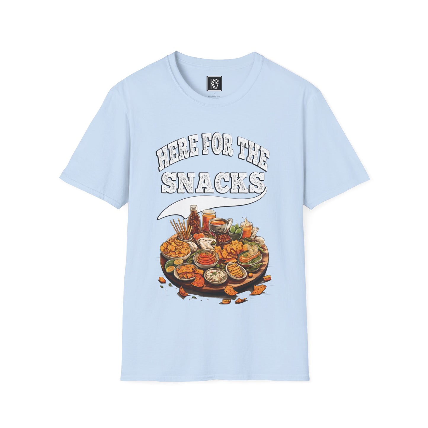 Here for the snacks Graphic Tee Softstyle by KGD Prints