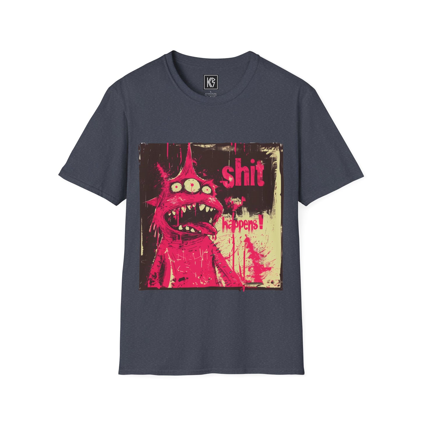 Shit Happens Alien Graphic Tee Softstyle by KGD Prints