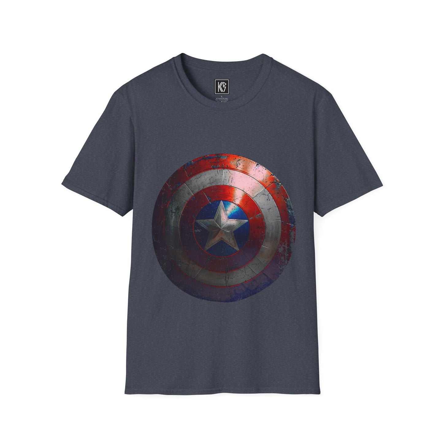 Captain America Shield Graphic Tee Softstyle by KGD Prints