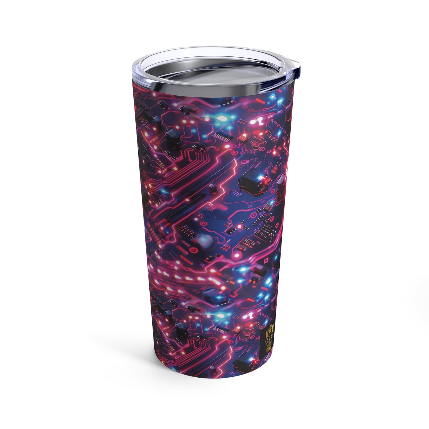Motherboard Tron inspired Tumbler 20oz Seamless pattern