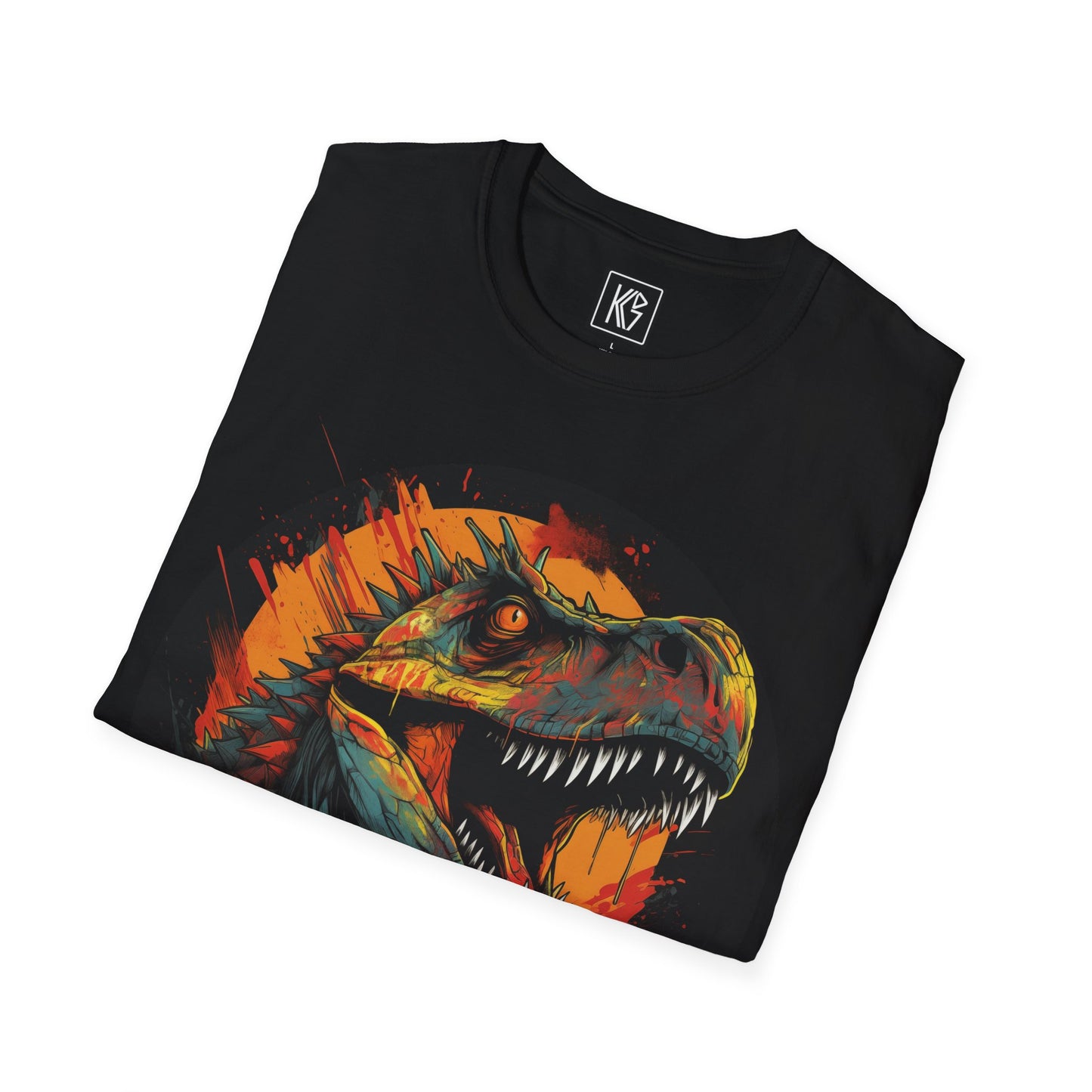 Raptor 1 Dinosaur Graphic Tee Softstyle by KGD Prints