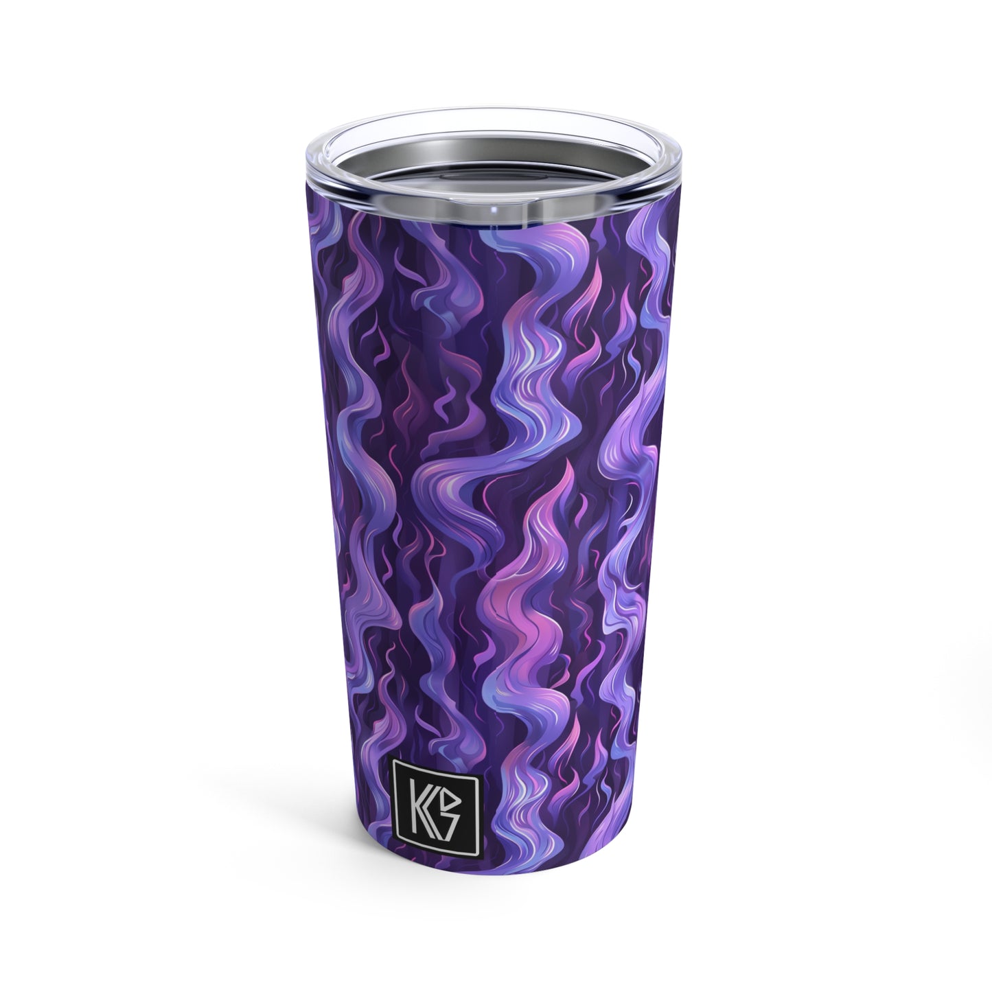 Purple Fire Tumbler 20oz Seamless