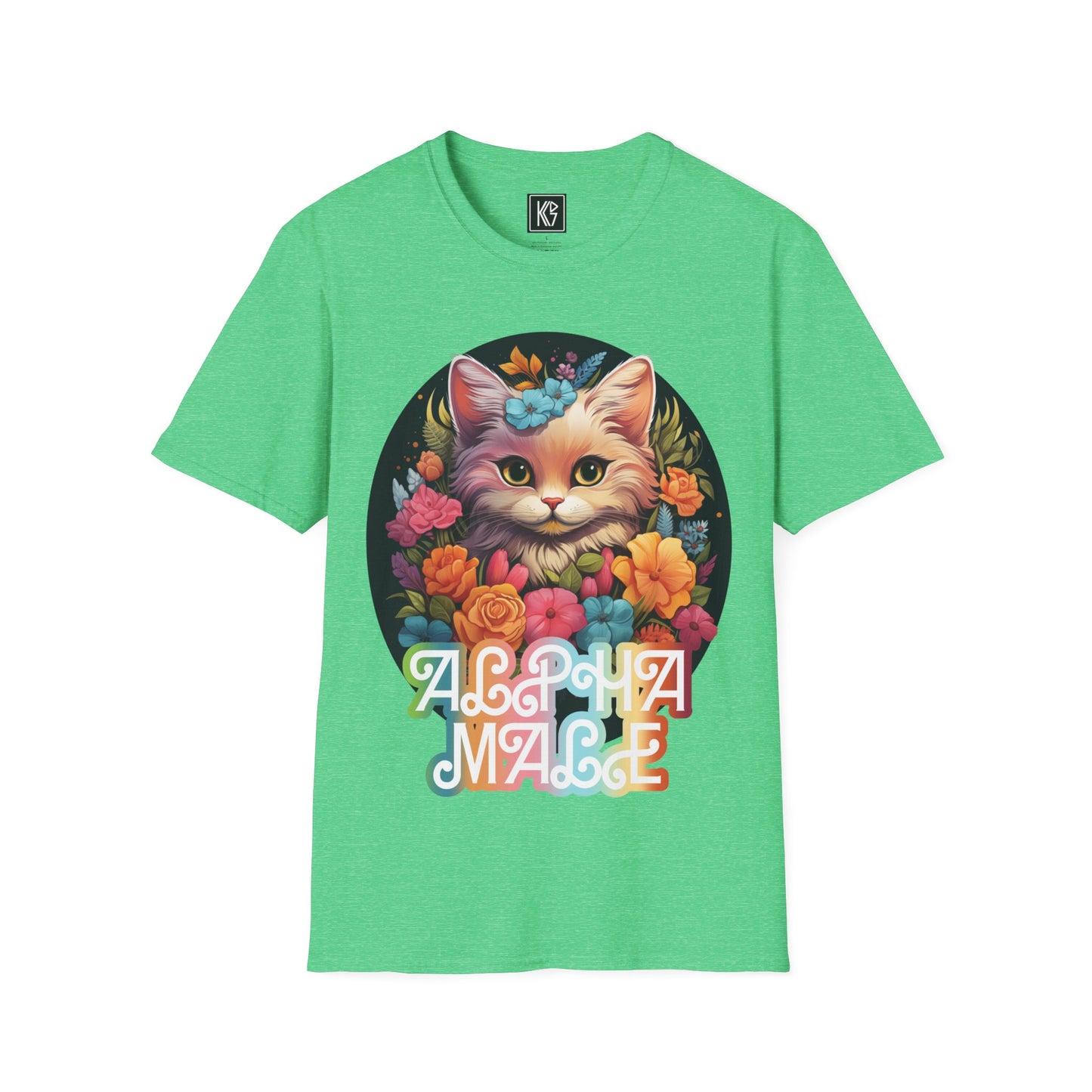 Alpha Male Kitty Graphic Tee Softstyle by KGD Prints