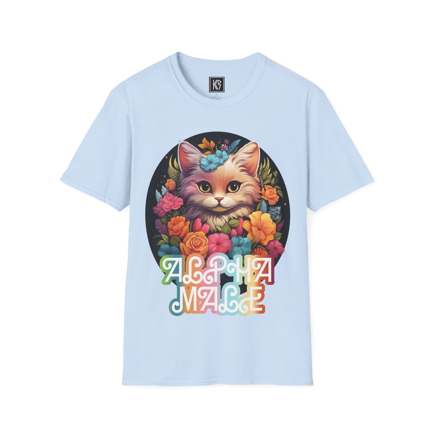Alpha Male Kitty Graphic Tee Softstyle by KGD Prints