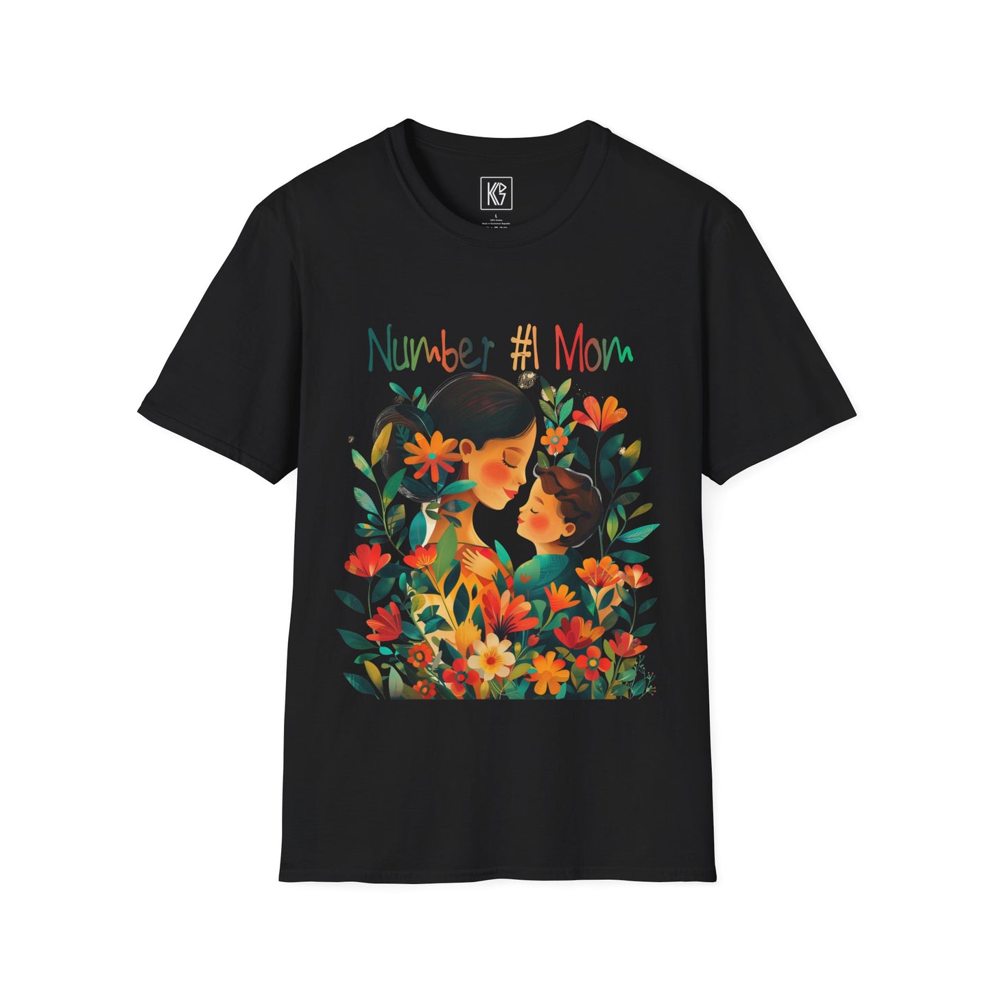 Number 1 Mom Graphic Tee Softstyle by KGD Prints