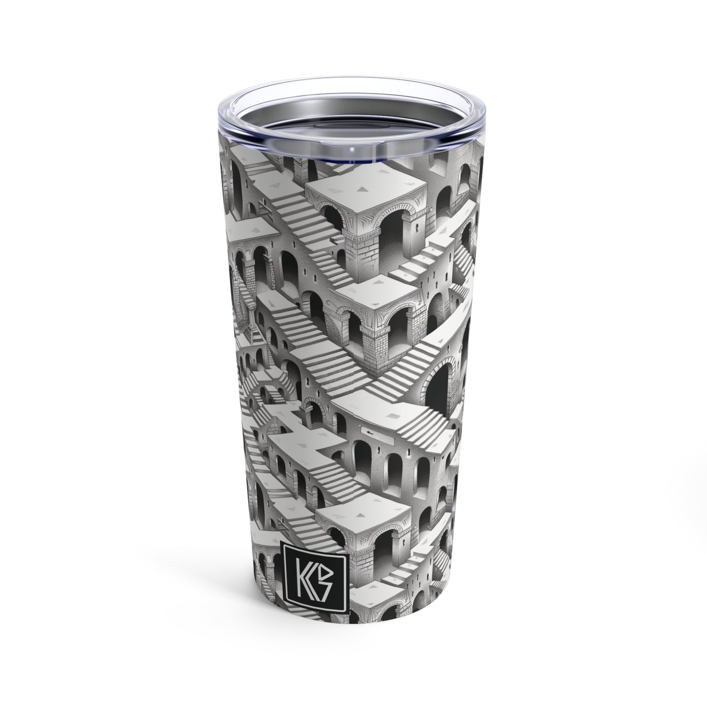 Escher Stairs Pattern Tumbler 20oz Seamless