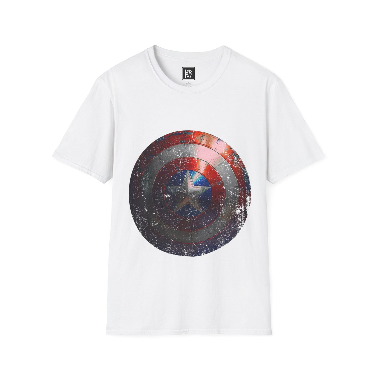 Captain America Shield Graphic Tee Softstyle by KGD Prints