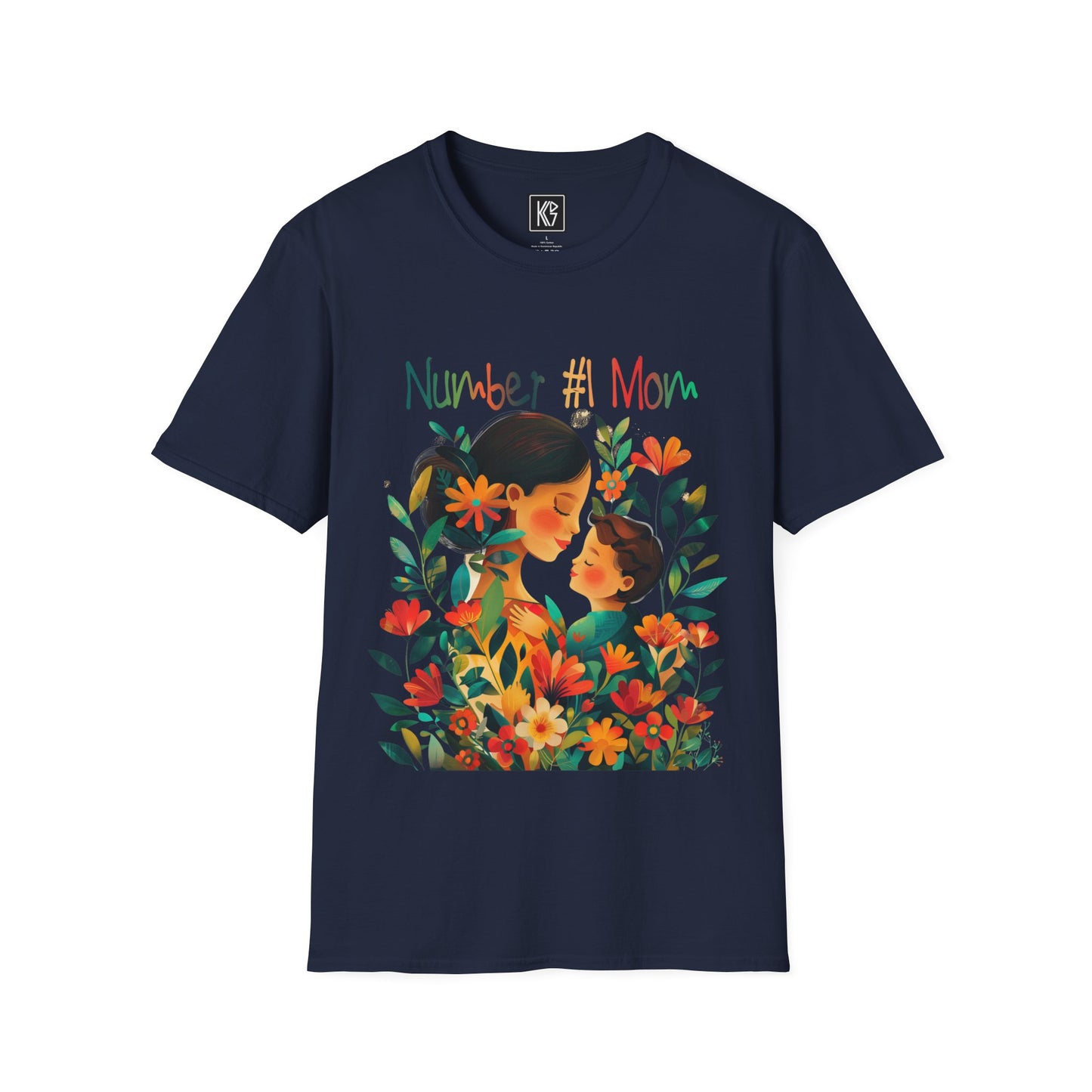 Number 1 Mom Graphic Tee Softstyle by KGD Prints