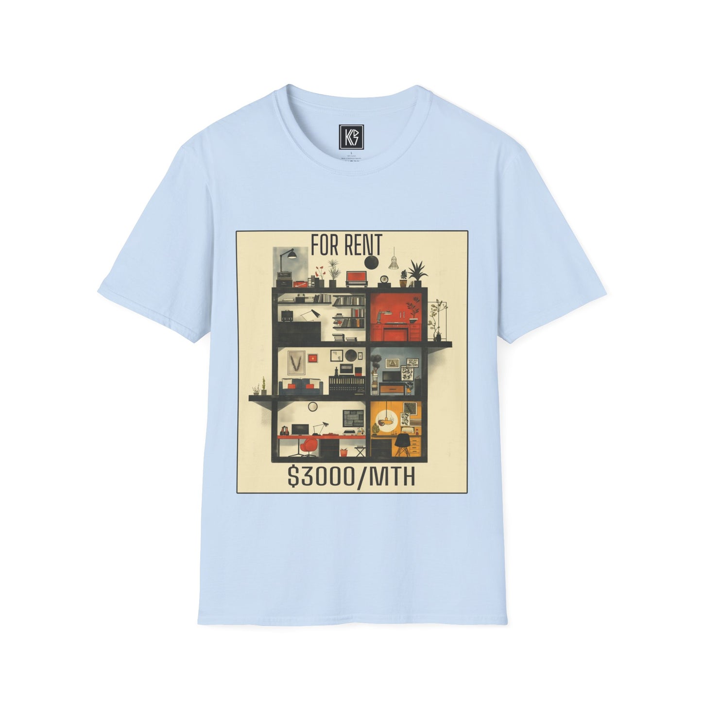 Rent for life Graphic Tee Softstyle by KGD Prints