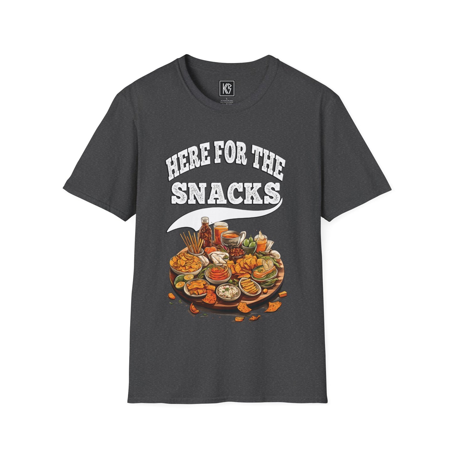 Here for the snacks Graphic Tee Softstyle by KGD Prints