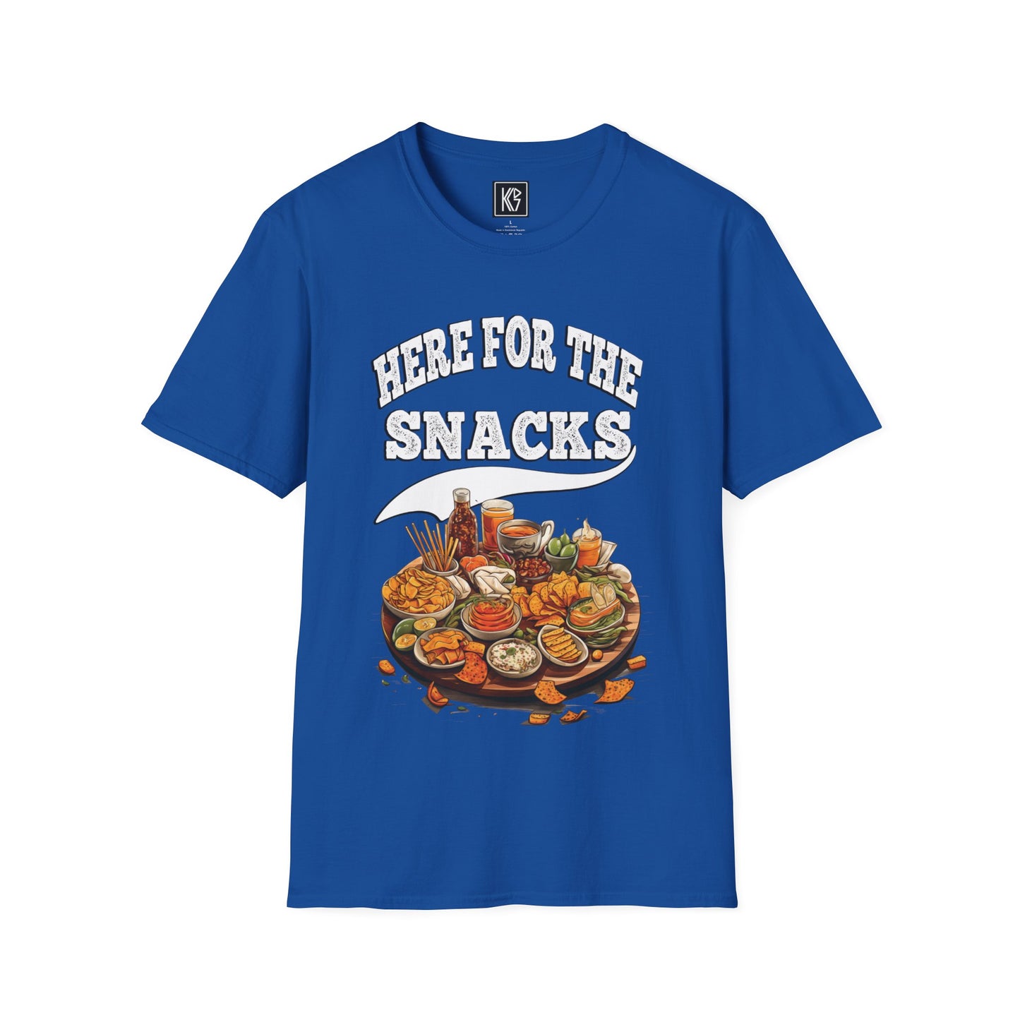 Here for the snacks Graphic Tee Softstyle by KGD Prints