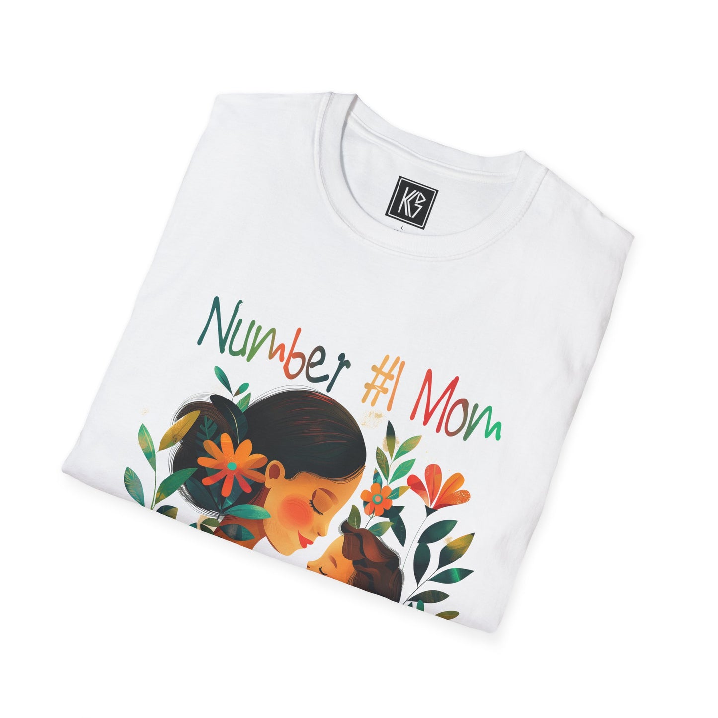 Number 1 Mom Graphic Tee Softstyle by KGD Prints