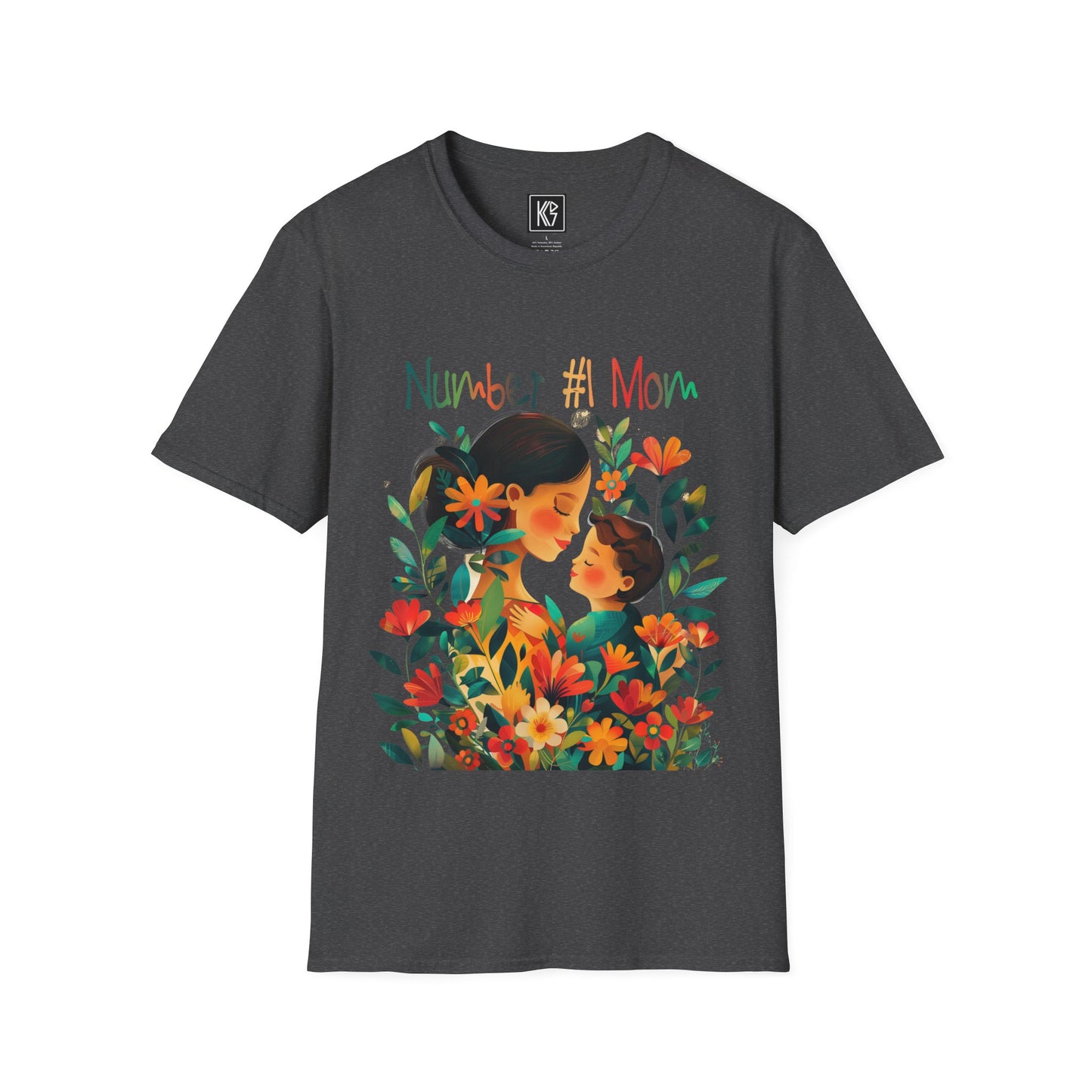 Number 1 Mom Graphic Tee Softstyle by KGD Prints