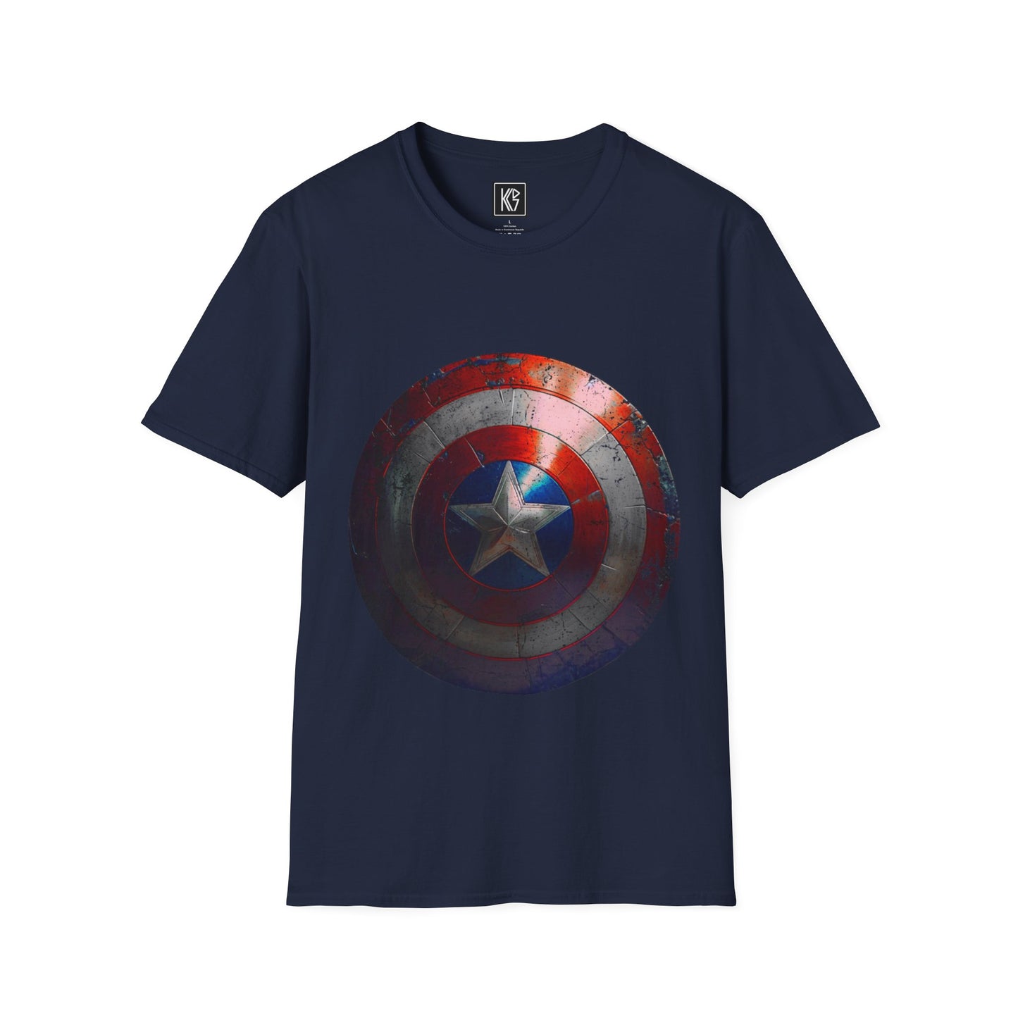 Captain America Shield Graphic Tee Softstyle by KGD Prints