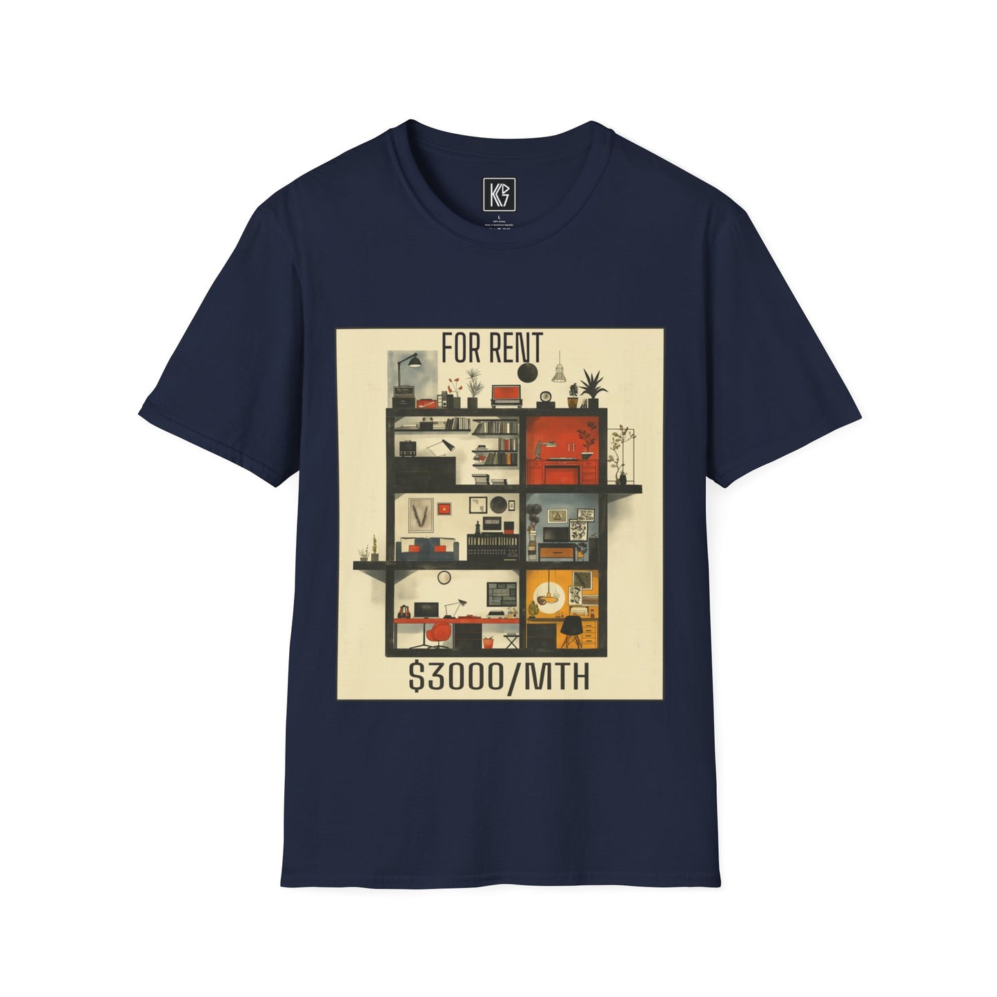 Rent for life Graphic Tee Softstyle by KGD Prints