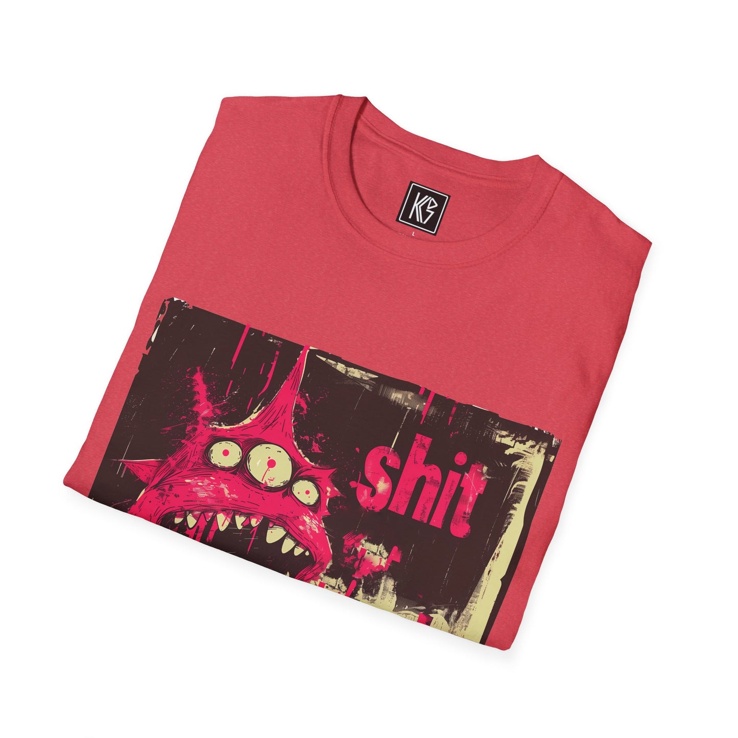 Shit Happens Alien Graphic Tee Softstyle by KGD Prints