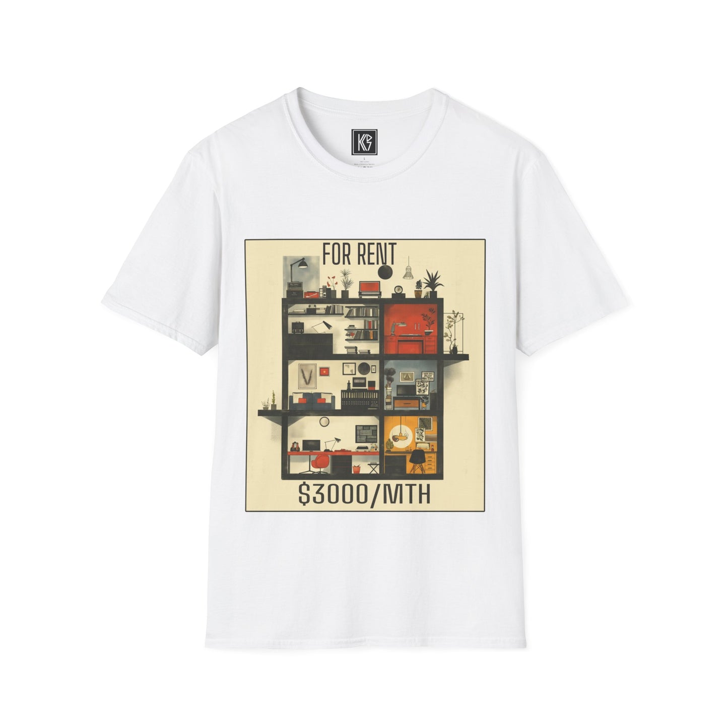 Rent for life Graphic Tee Softstyle by KGD Prints
