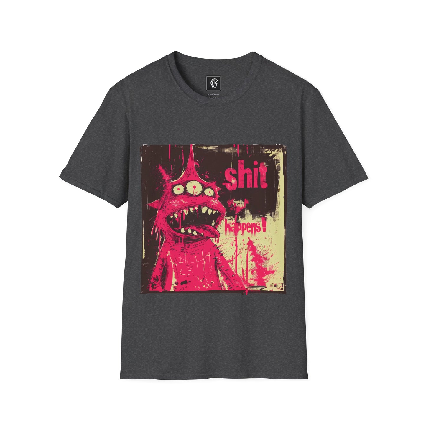 Shit Happens Alien Graphic Tee Softstyle by KGD Prints