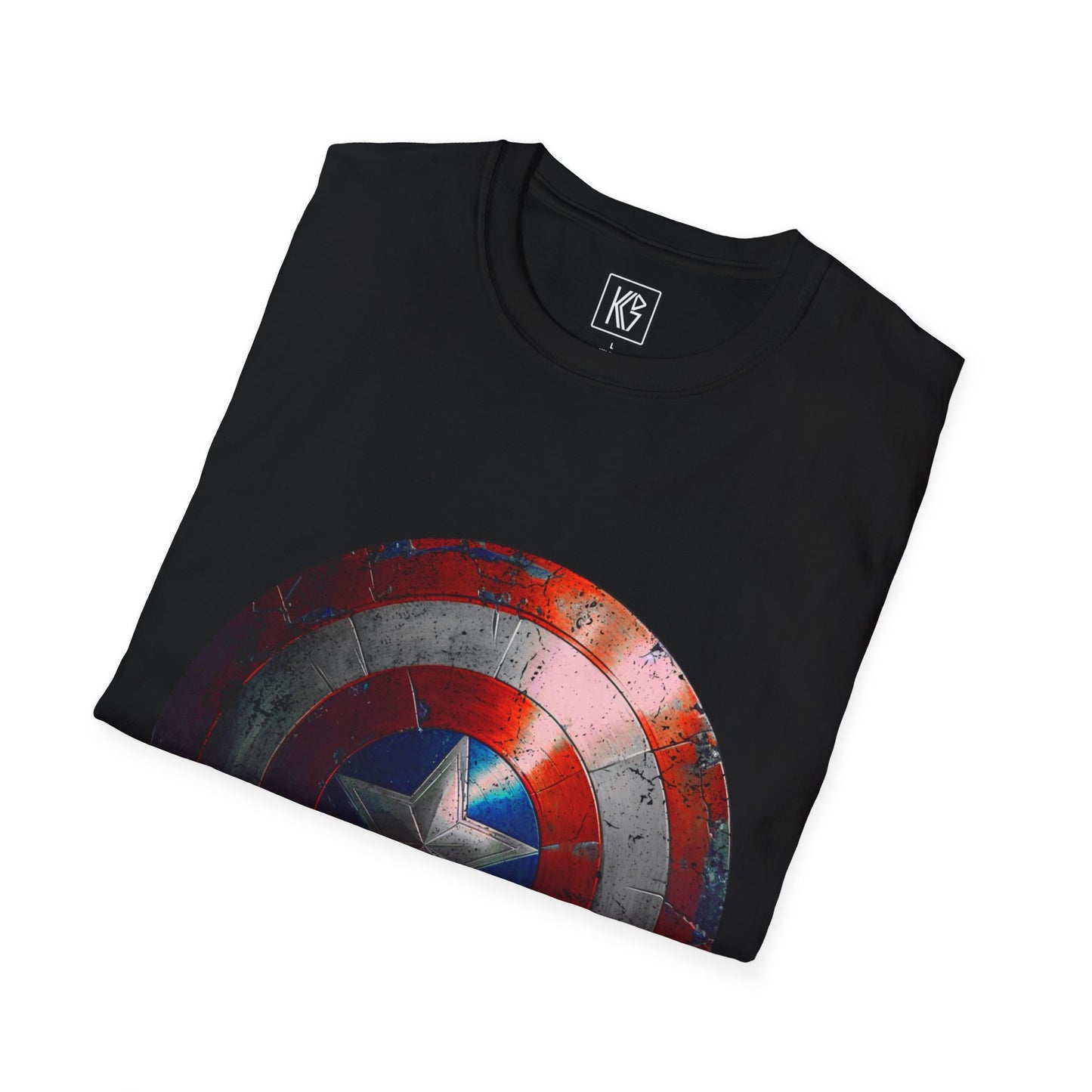 Captain America Shield Graphic Tee Softstyle by KGD Prints