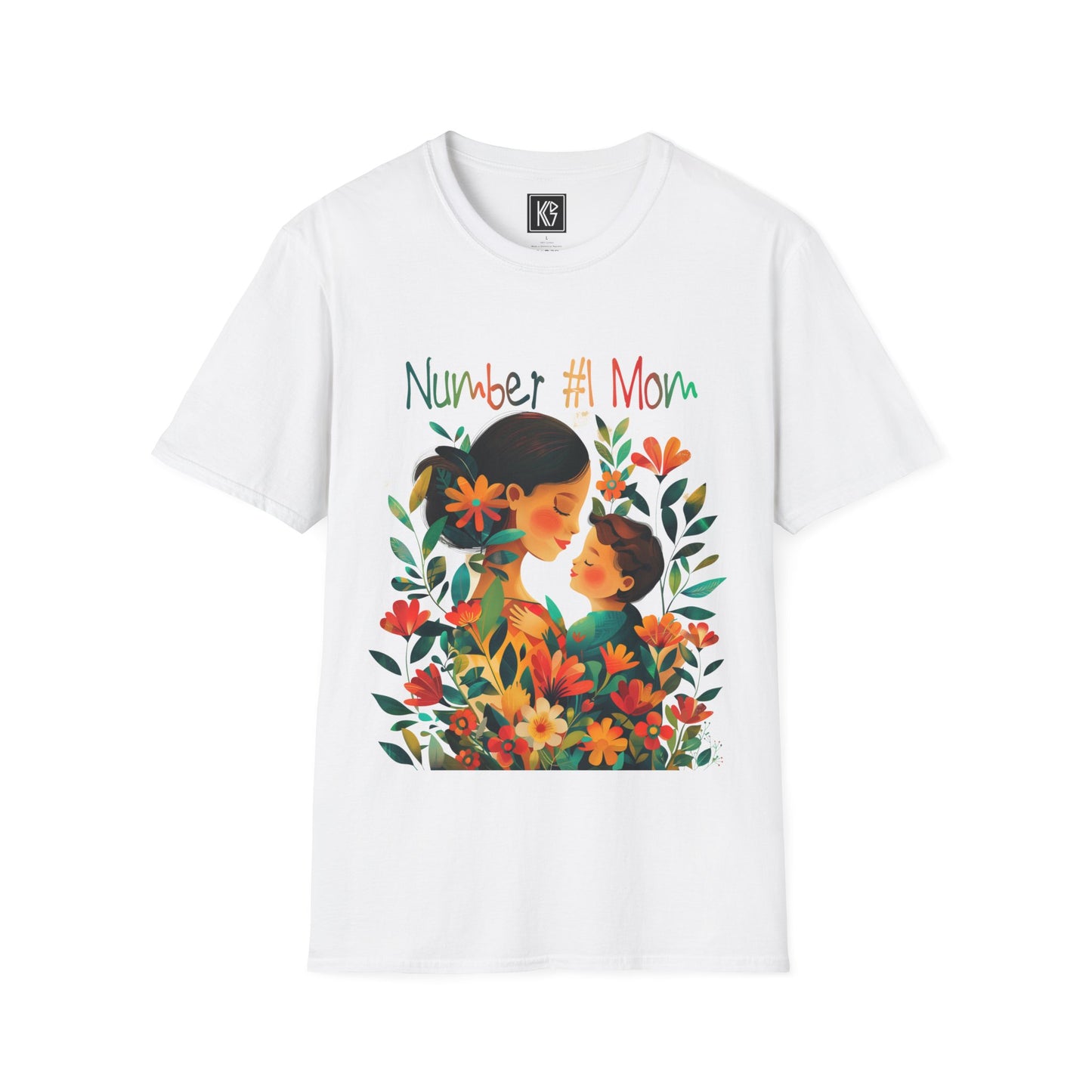 Number 1 Mom Graphic Tee Softstyle by KGD Prints