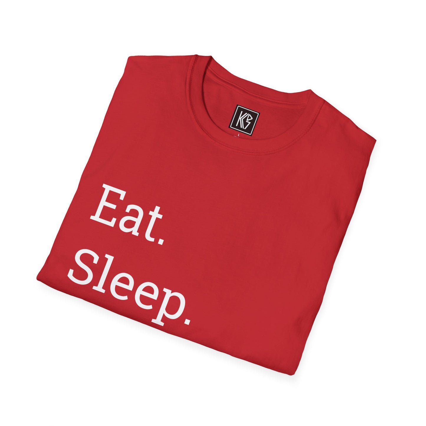 Eat sleep love repeat Graphic Tee Softstyle by KGD Prints